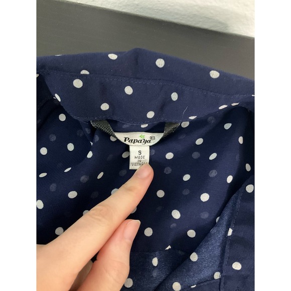 Size Small Papaya Sheer Polka Dot Tank - Picture 3 of 5